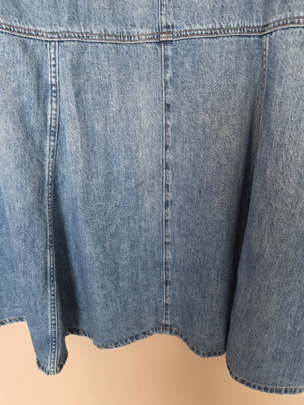 Mare Mare x Anthropologie Denim Flounce Midi Skirt Size XL - Picture 9 of 12